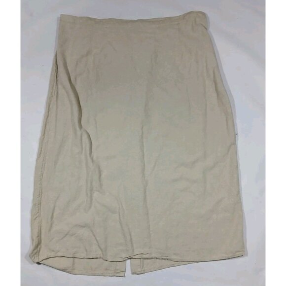 Old Navy Mid Rise Linen Blend Midi Skirt - Picture 1 of 8